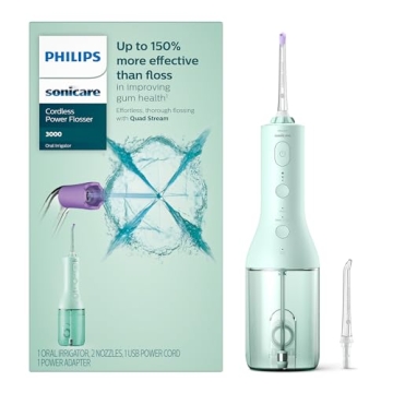 Philips Sonicare Cordless Power Flosser 3000 with Quad Stream Technology