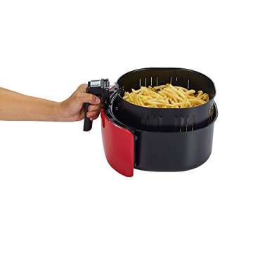 GoWISE USA 5.8-Quarts 8-in-1 Air Fryer XL with 1-Pack Parchment Paper (Red)