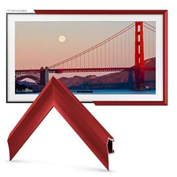 Deco TV Frames Alloy Prismatic Candy Red Bezel for Samsung TVs