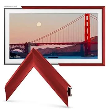 Deco TV Frames Alloy Prismatic Candy Red Bezel for Samsung TVs