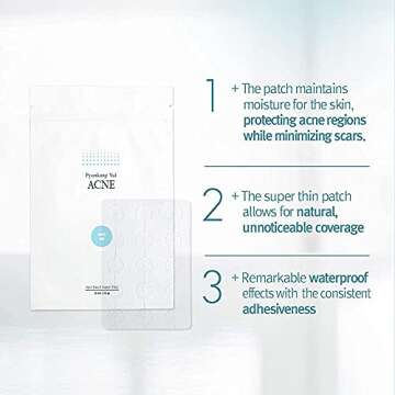 Pyunkang Yul ACNE Spot Patches Super Thin 60 Count - Consistent Adhesiveness Hydrocolloid Pimple Pat...