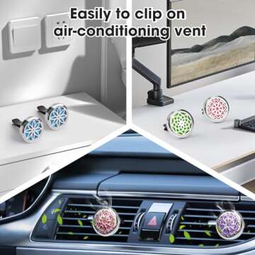 ttstar Car Diffuser Vent Clip - Aromatherapy with Refill Pads