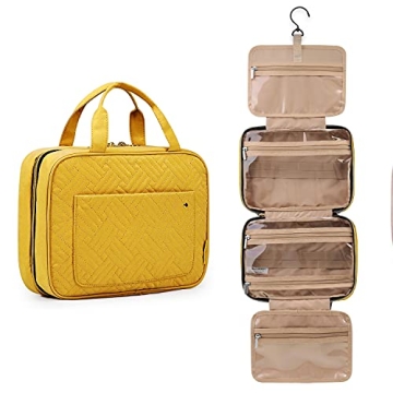 BAGSMART Toiletry Bag Travel Bag with Hanging Hook, Water-resistant Makeup Cosmetic Bag Travel Organ...