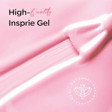 modelones Pink Gel Nail Polish, 1 PCS 15 ML Light Pink Color Gel Nail Polish Soak Off Baby Pink LGBT...