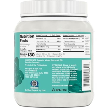 Island Fresh Organic Coconut Oil for All Your Needs