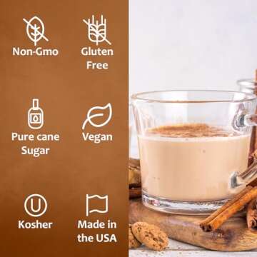 Syruvia Cinnamon Oatmeal Cookie Syrup – Cinnamon Oatmeal Cookie Coffee Syrup Flavor, 25.4 fl oz, Kosher, Gluten Free, Perfect for Coffee, Drinks, Soda, Desserts, and More, With Syrup Pump