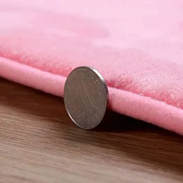 Cute Cartoon Pink Area Rugs for Bedroom Living Room Bathroom Rugs Super Soft Memory Foam Bath Mat Non Slip Absorbent Door Kitchen Welcome Mat 15.75 x 23.62 Inch
