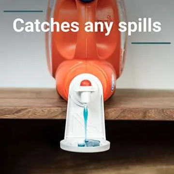 Atlas Cup - Laundry Detergent Drip Catcher, Detergent Cup Holder, One Size Fits Most Economic Sized Bottles, White (2 - Pack)