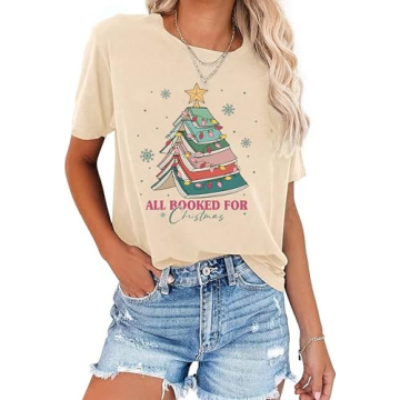 CDVOP Teacher Christmas Shirt Fun Holiday Tee for Readers