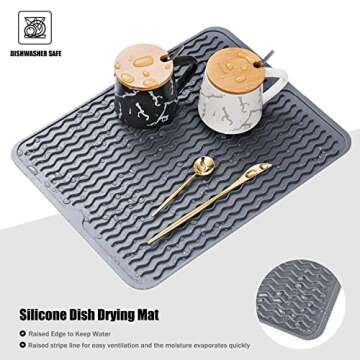 Silicone Dish Drying Mat for Easy Kitchen Clean-Up
