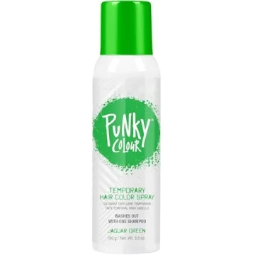 Punky Jaguar Green Temporary Hair Color Spray - Non-Damaging, 3.5 oz