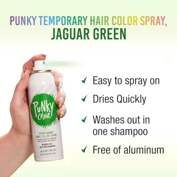 Punky Temporary Green Hair Color Spray, 3.5 oz