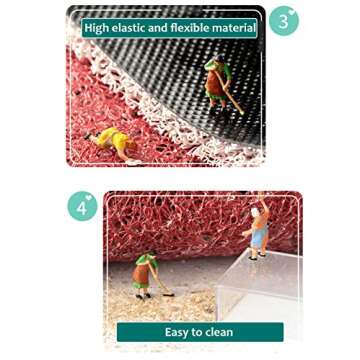 Door Mat Rainbow Durable Welcome Mat Non-Slip Floor Front Doormat Resist Dirt Rug for Indoor Outdoor Easy to Clean (40 * 60cm, Rainbow 3)