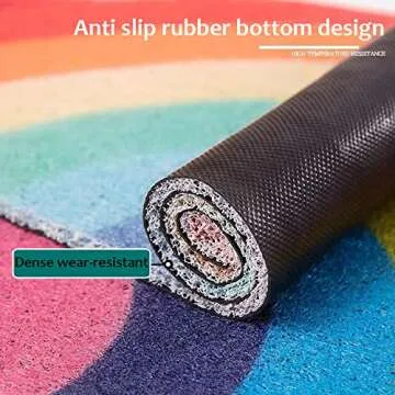 Door Mat Rainbow Durable Welcome Mat Non-Slip Floor Front Doormat Resist Dirt Rug for Indoor Outdoor Easy to Clean (40 * 60cm, Rainbow 3)