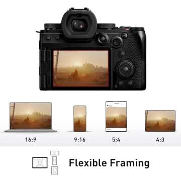 Panasonic LUMIX S5IIX Mirrorless Camera, 24.2MP Full Frame Phase Hybrid AF, Unlimited Recording, 5.8K Pro-Res, RAW Over HDMI, IP Streaming, 20-60mm F3.5-5.6 + 50mm F1.8 Lenses-DC-S5M2XWK