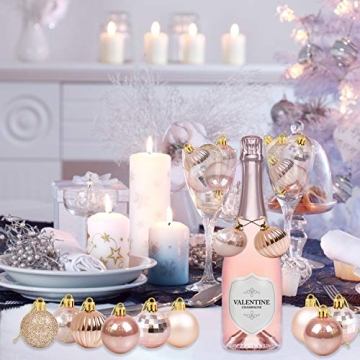 36 Rose Gold Christmas Balls for Tree Decorations