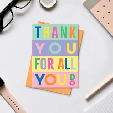 S&O Fun Thank You Cards with Envelopes - Assorted Thank You Cards to Express Gratitude - Thank You N...