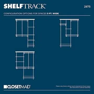 ClosetMaid ShelfTrack Adjustable Organizer System for Closets