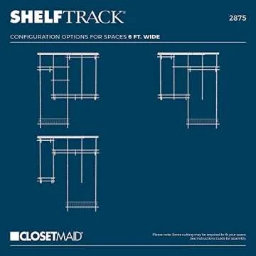 ClosetMaid ShelfTrack Adjustable Organizer System for Closets
