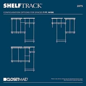 ClosetMaid ShelfTrack Adjustable Organizer System for Closets