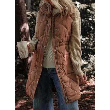Trendy Dokotoo Women's Long Puffer Vest for Winter Wear