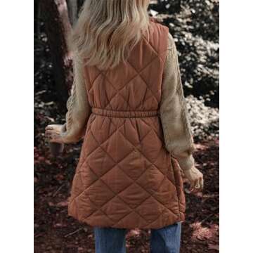Trendy Dokotoo Women's Long Puffer Vest for Winter Wear