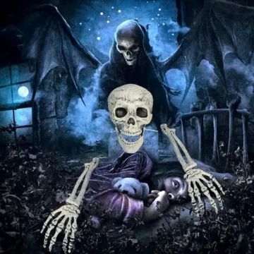 Realistic Halloween Skeleton Stakes for Spooky Decor