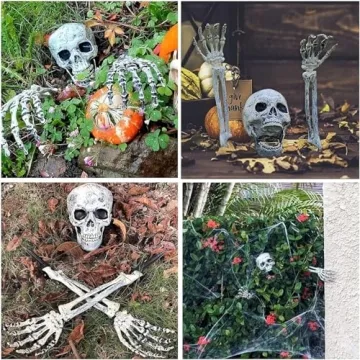Realistic Halloween Skeleton Stakes for Spooky Decor