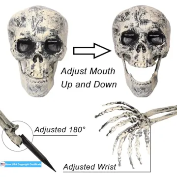Realistic Halloween Skeleton Stakes for Spooky Decor