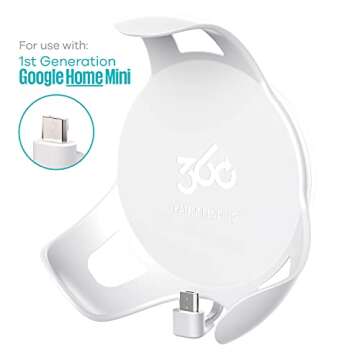 360 PowerClip Mount for Google Home Mini - 360 Rotatable Stand