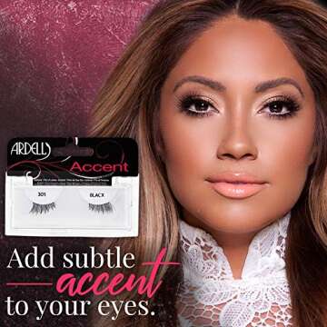 Ardell Accent Half Lashes 301 - Natural Cat Eye Half Lashes for Everyday Wear