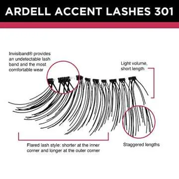 Ardell Accent Half Lashes 301 for Natural Cat Eye Look