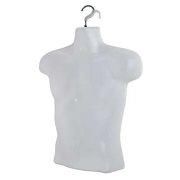 SSWBasics Male Molded Shatterproof Hanging Shirt Form