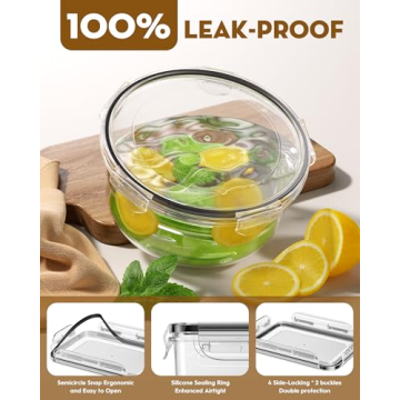 40 PCS Food Storage Containers - Airtight & Leakproof