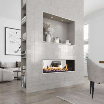 4" x 4" White Ceramic Tile for Kitchen, Bathroom or Wall Panel (5.28 Sq ft- Box of 50 Tiles)