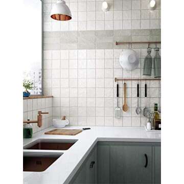 4" x 4" White Ceramic Kitchen and Bathroom Tiles