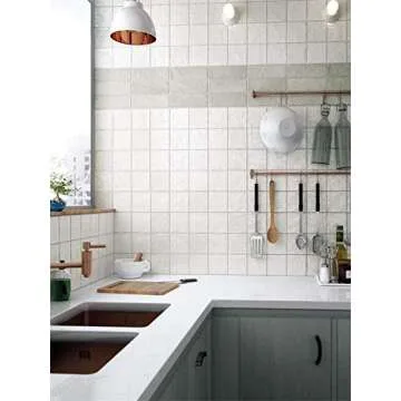4" x 4" White Ceramic Kitchen and Bathroom Tiles