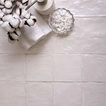 4" x 4" White Ceramic Kitchen and Bathroom Tiles