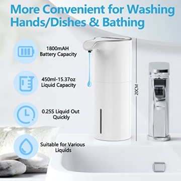 YIKHOM Touchless Soap Dispenser with USB-C Rechargeable