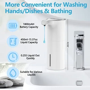 YIKHOM Touchless Soap Dispenser with USB-C Rechargeable