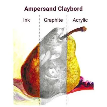 Ampersand Art Supply Wood Painting Panel: Museum Series Claybord, 6" x 6" - Pack of 4, 1/8" Flat Profile