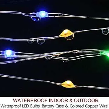 Bright Zeal 66 Ft 200 LED 8 Mode Multi Colored Christmas Fairy Lights Battery Operated With Remote Control Christmas Lights Outdoor Multicolor Waterproof - Twinkle LED Christmas String Lights Colorful