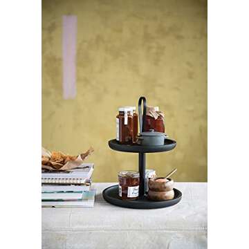 Bloomingville Mango Wood Tray with 3 Spice Bowls and 3 Wood Spoons, Set of 7