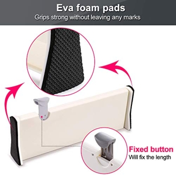 Adjustable Drawer Dividers Organizer 5 Pack for Any Space
