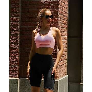RUNNING GIRL Women's Sexy Crisscross Sports Bra - Light Support