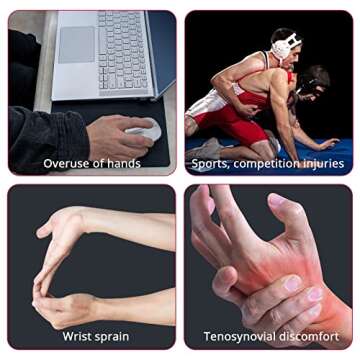 Jawflew Finger Splint Plus Sleeve, Finger Splint Trigger for Straightening, Suitable for thumb, Tendon Release & Pain Relief