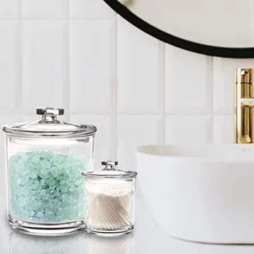 Youngever Clear Plastic Apothecary Jars for Safe Storage