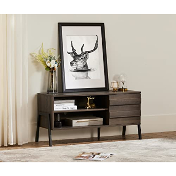 Mid-Century Modern TV Stand for 55 inch TV