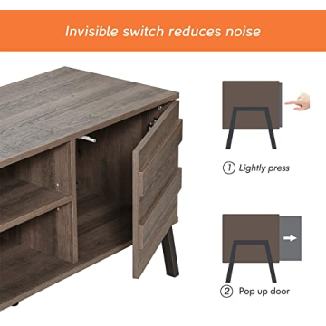 Mid-Century Modern TV Stand for 55 inch TV