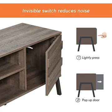 Mid-Century Modern TV Stand for 55 inch TV